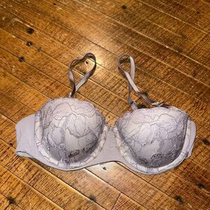 Victoria’s Secret 34C gray lace detailed balconet bra